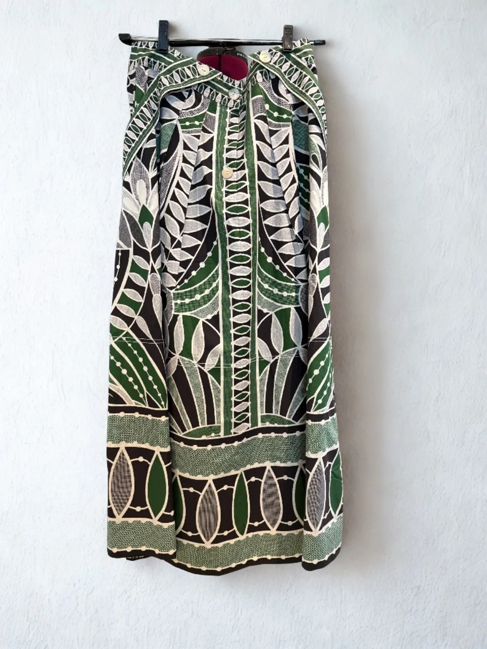FARM Rio Lace Nature Leaf Print Skirt, Medium, Leaf Print - Picture 6 of 9